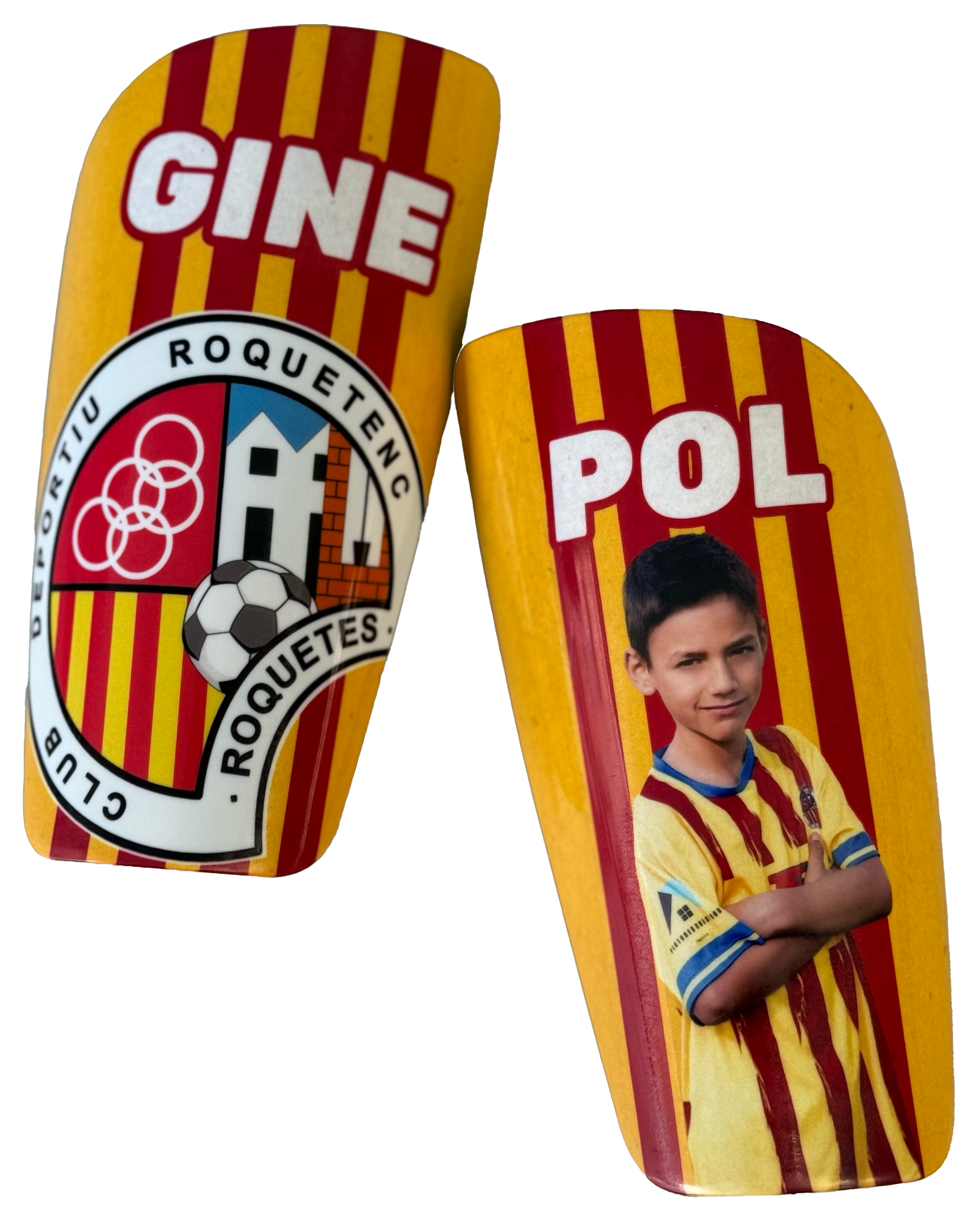 Espinilleras de futbol personalizadas con foto